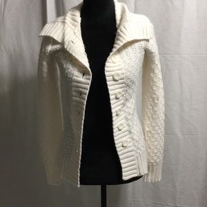 Button up cream sweater